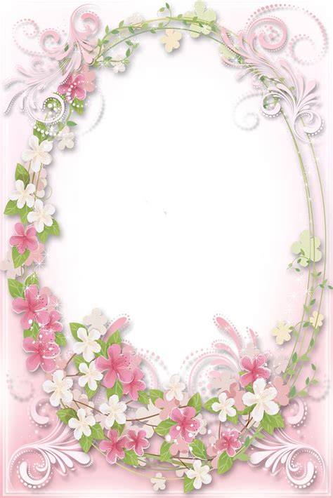 4 Best Images Of Printable Pink Flower Frame Flowers Pink Roses