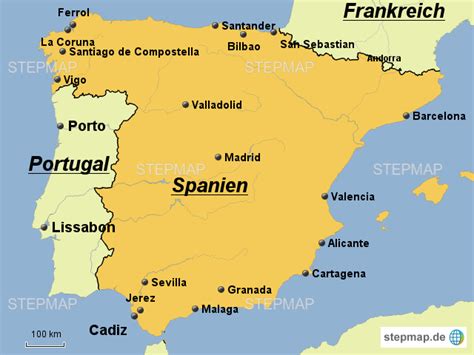 Stepmap Spanien Landkarte Für Deutschland
