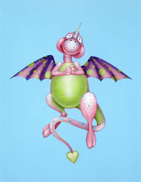 Baby Dragon ~ Carol Heyer Illustrator ~ Kite Childrens Art Art Cute