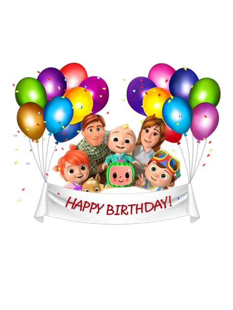 Free Download Happy 1st Birthday Cocomelon Background Images For Photo