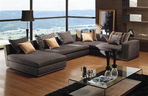 Best Sectional Sofa For The Money Decorated In Wonderful Living Room Ideas With Stylish Coffee Table And Black Furry Rug Plus Laminate Floor And Modern Book Case 