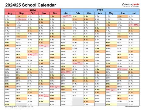 School Calendars 2024 2025 Free Printable Excel Templates 2024