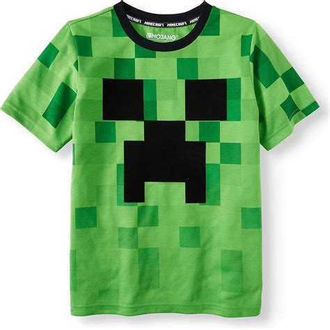 Minecraft Shirt Creeper Logo Fade Short Sleeve Licensed Tee