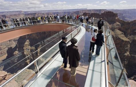 Glass Skywalk Over The Grand Canyon Arizona Usa Grand