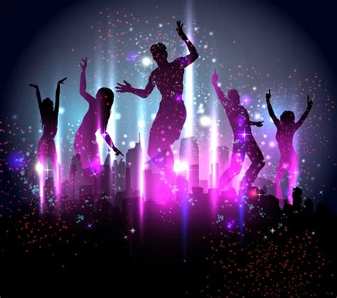 Dancing People With Party Design Vector Set Vectors Graphic Art Designs