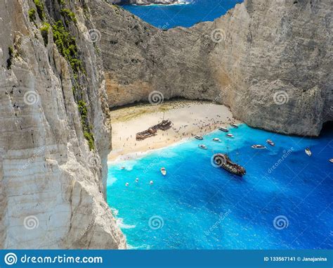 Shipwreck Bay Zakynthos Island Greece Stock Image
