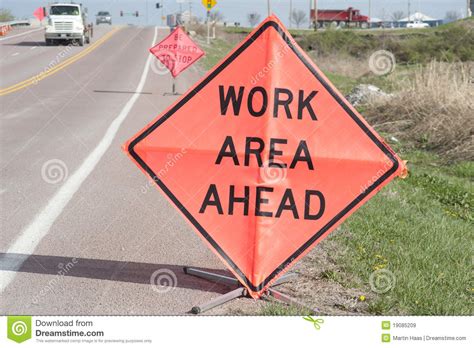 Roadside Work Ahead Signs Royalty Free Stock Images Image 19085209