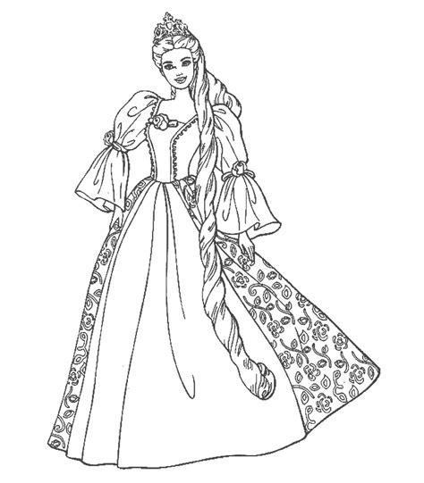Barbie Princess coloring page – Disney Princess Coloring Pages