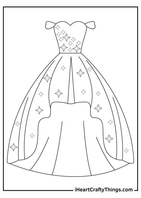 Princess Dress Template Design Coloring Page Ubicaciondepersonascdmx