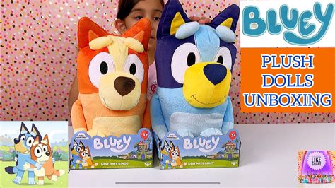 Bluey And Bingo Plush Toys Unboxing With Jumping Jazzy Youtube