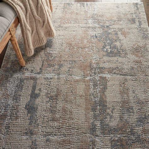 Nourison Rustic Textures Rus06 Grey Beige Rug Studio