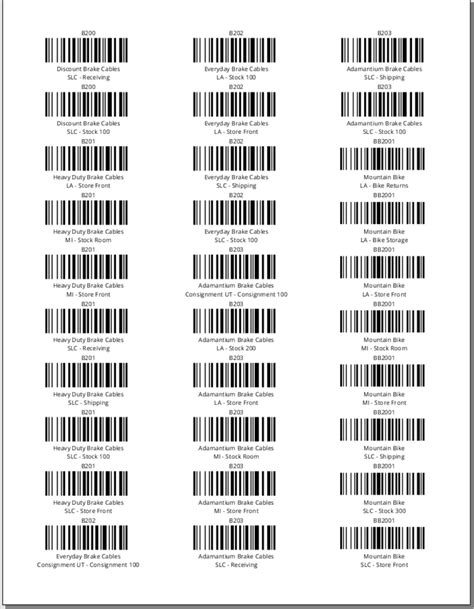 Product Barcodes By Location Avery Fishbowl Reports