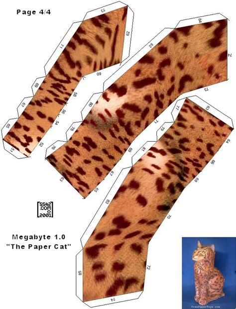 Megabyte Free Paper Toy Cat Pattern D