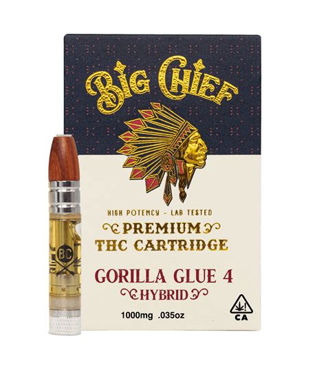 Big Chief Big Chief Thc Cartridge 1g Gorilla Glue 4 Weedmaps