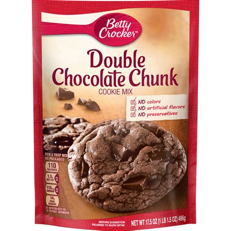 Betty Crocker Double Chocolate Chunk Cookie Mix 175 Oz Pouch 2 Pk