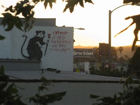 Banksy Out Of Bed Rat Los Angeles Unurth Street Art