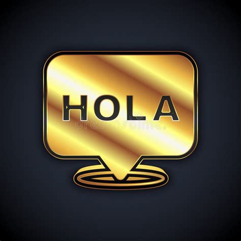 Set Hola Icon Isolated On Black And White Background Vector Stock