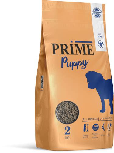 Prime Puppy Сухой корм для щенков всех пород 2 12 мес ягненок 2 кг