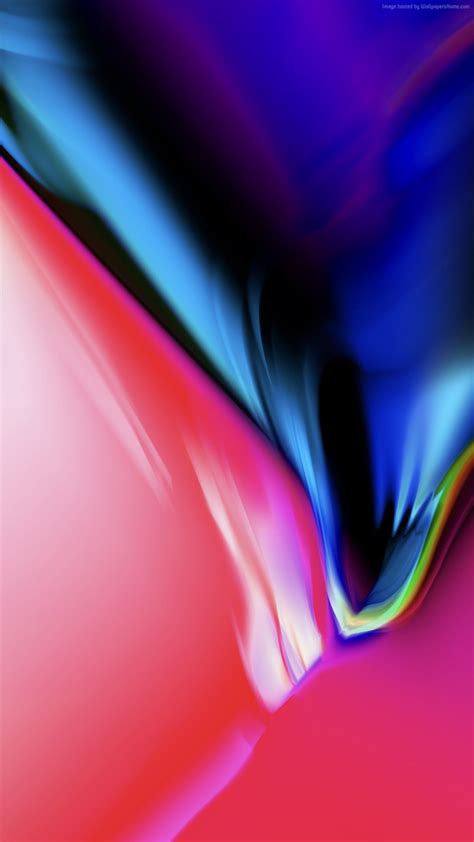 Ios 11 Pink Blue Stock Abstract Apple Wallpaper