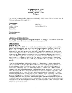 Fillable Online Rules And Regulations Of The Harrison Township Zoning