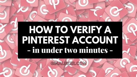 How To Verify A Pinterest Account In Under Minutes Youtube