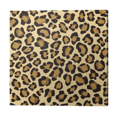 Canvas Print Seamless background with leopard skin pattern - PIXERS.US png image