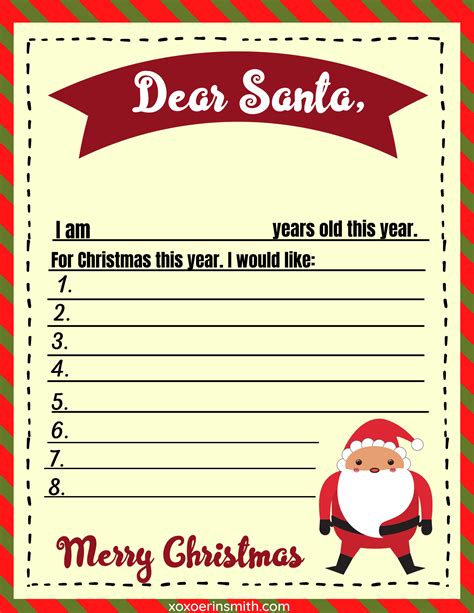 5 Free Santa Wish List Printable Letters —