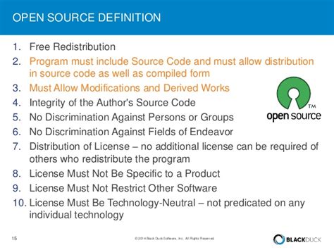 They can fix bugs, improve functions, or adapt the software to suit. LinuxCon Europe 2014: License Compliance and Open Source ...