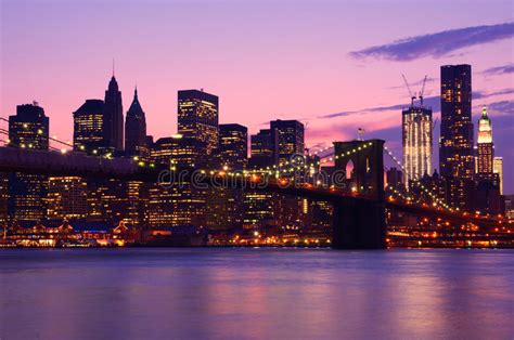 New York City Skyline Stock Photo Image Of Evening Financial 23141532