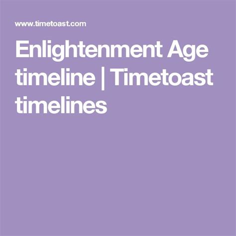 Enlightenment Age Timeline Timetoast Timelines Timeline Timeline