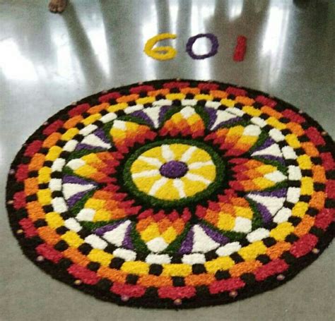 Make these ganpati rangoli designs for competition. Pin by Alina Elizabeth on Onam pookalam designs Latest ...