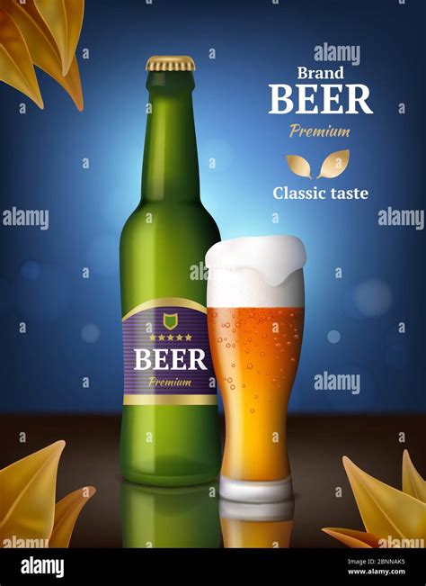 beer alcohol poster drink bottles and glasses beer advertizing background of beverages retail