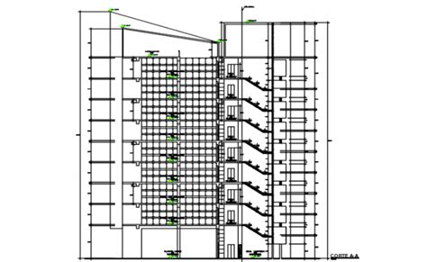 High Rise Building Section A A Detail Dwg File