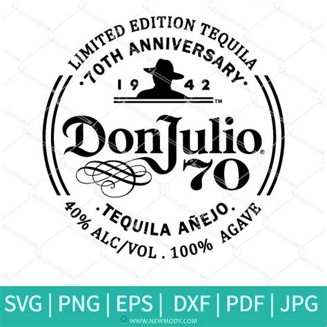 Don Julio Tequila 1942 Logo Svg Don Julio 70th Anniversary Svg