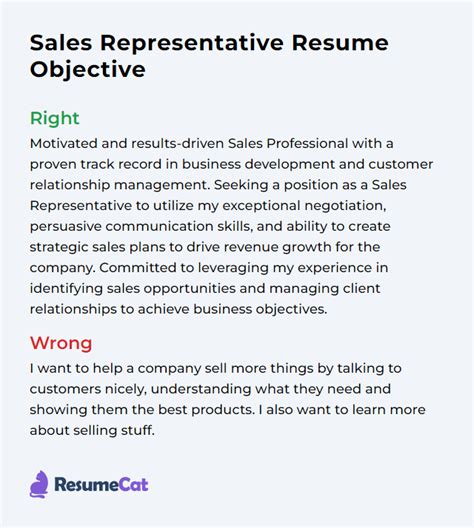 Top 16 Sales Representative Resume Objective Examples