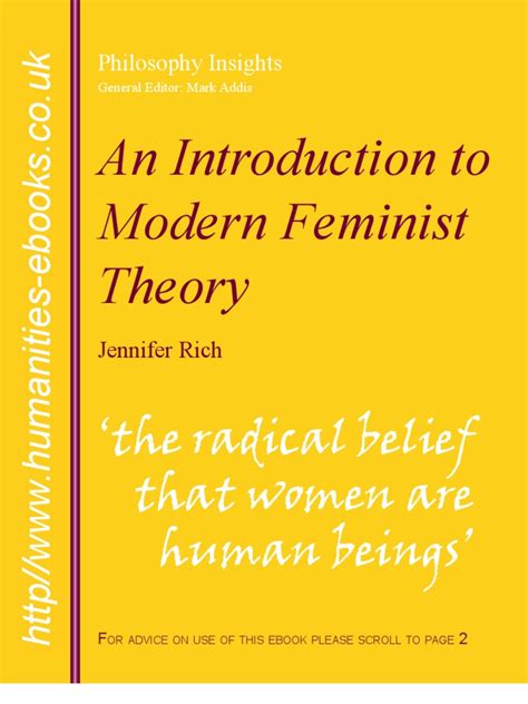 Modern Feminist Theory A Room Of Ones Own Feminism