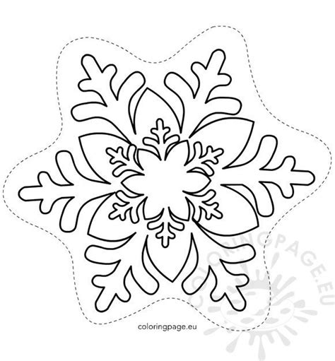 printable snowflake template coloring page