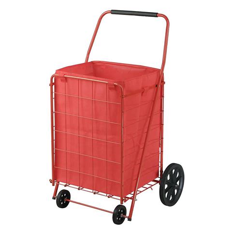 Sandusky 21 Inch 4 Wheel Utility Cart With Liner Red The Home Depot
