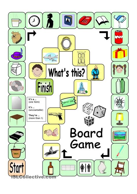Board Game WhatÂ´s This Its A Esl Teaching Juegos Para Aprender Ingles Juegos Para