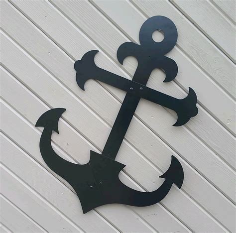 Black Anchor Wall Hanging Decor 36 Metal Outdoor Nautical Ships Art