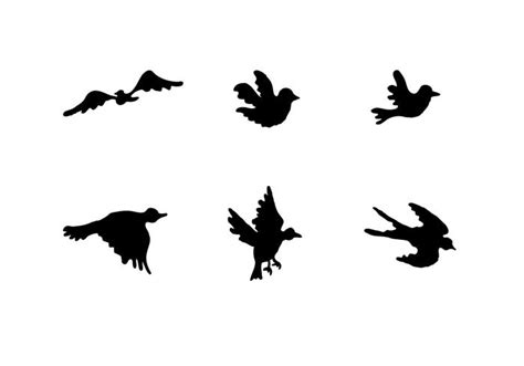 Free Flying Bird Silhouette Vector Series Download Free Vector Art