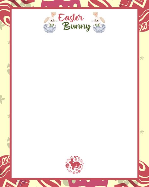6 Best Images Of Easter Bunny Free Printable Stationary Free
