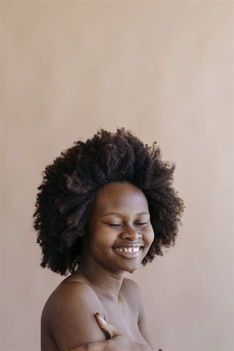 Beautiful Naked Black Woman With Afro Photo Rawpixel