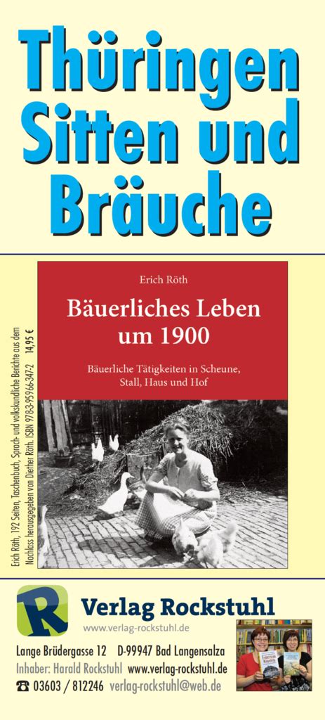 Sitten Und BrÄuche In ThÜringen Flyer 12 Seiten Verlag Rockstuhl