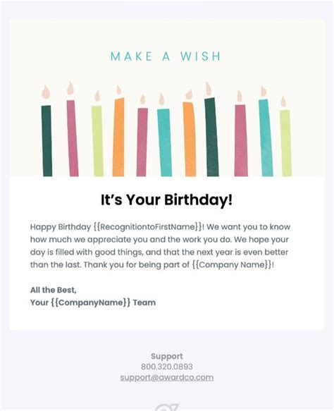 Happy Birthday Email Template Free Download Customizable Birthday
