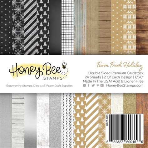Honey Bee Paper Pad X Double Sided Sheets Farm Fresh Holiday