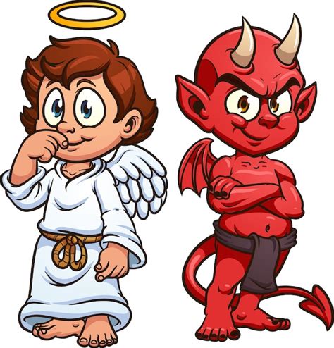 Premium Vector Angel And Devil