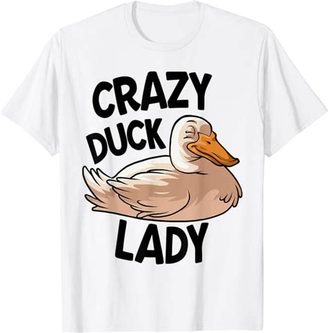 Crazy Duck Lady Tee Shirt Women Animal Funny Duck T Shirt