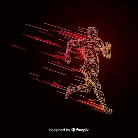 Free Vector Abstract Runner Silhouette Flat Design