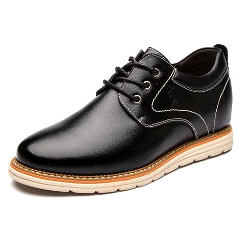 All Match Men Taller Shoes Black Height Increasing Business Casual